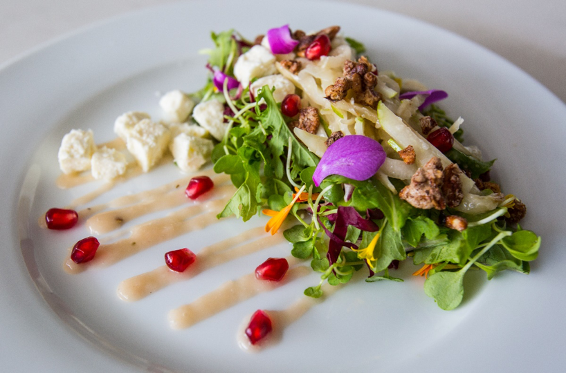 plated salad