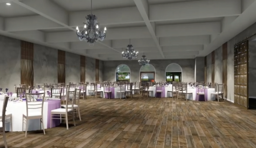 indoor wedding reception