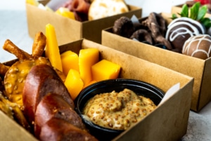 Charcuterie nosh boxes at Winspear Opera House by GTexas Catering