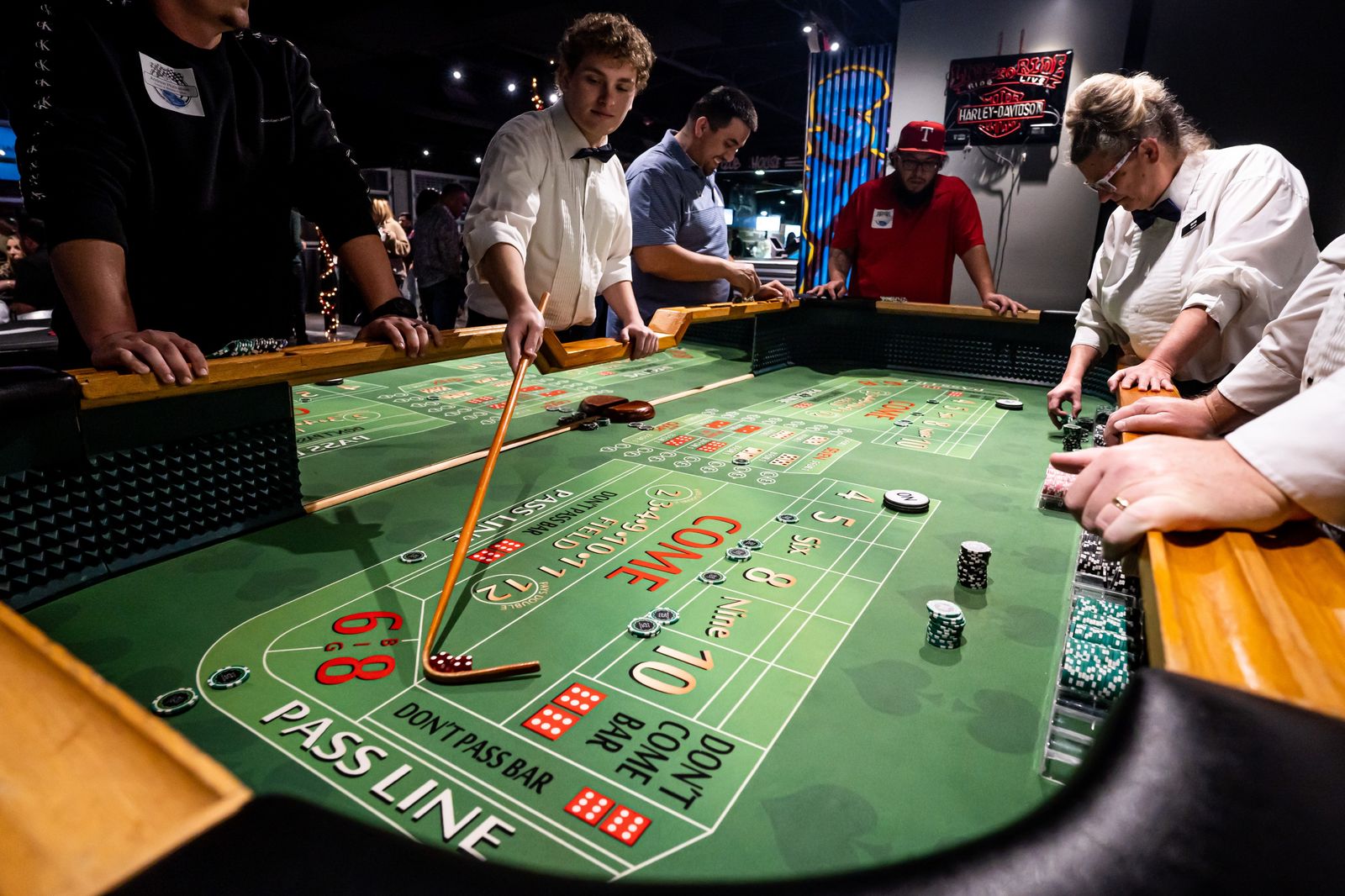 A casino at a corporate event provided hours of entertainment